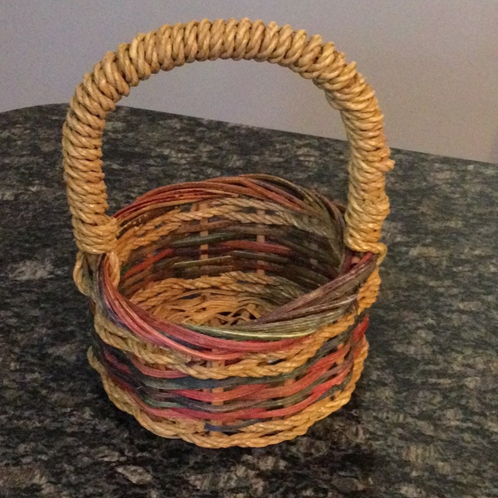 Handwoven Basket with Handle